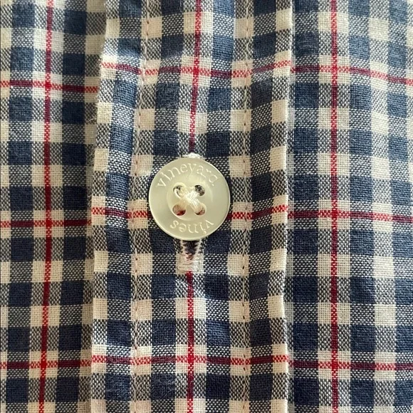 Vineyard Vines Navy and White Checkered Shirt - Picture 10 of 11